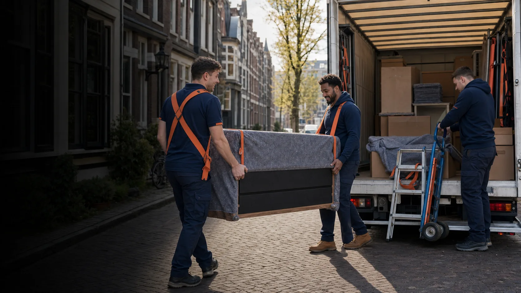 Verhuizers van VerhuisKracht aan het werk